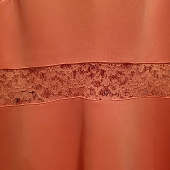 Scuba peach fit and flare dress. - Picture 3 of 3